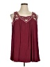 Jolt Burgundy Sleeveless Blouse Size XL - photo 1