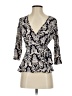 A'gaci Ivory Blue 3/4 Sleeve Blouse Size S (estimated) - photo 1