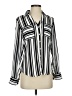 Express 100% Polyester Stripes Black Long Sleeve Blouse Size XS - photo 1
