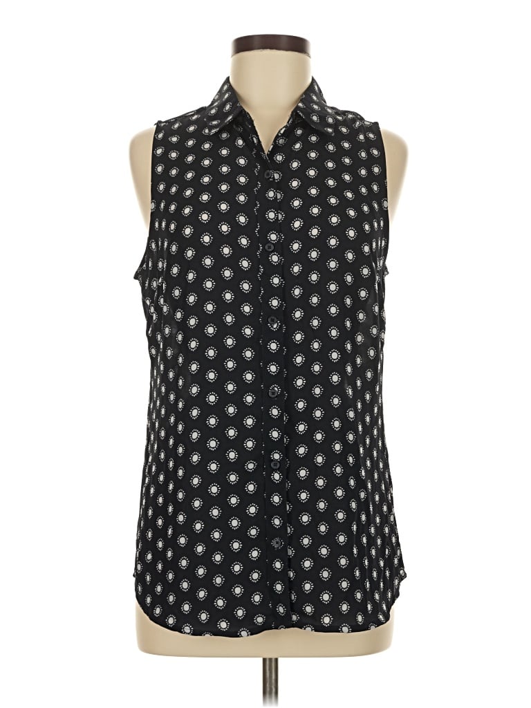 Banana Republic Factory Store Sleeveless Blouse In Black