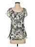 Tamara H. 100% Polyester Silver Short Sleeve Blouse Size S - photo 1