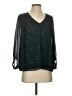 Nine West 100% Polyester Teal 3/4 Sleeve Blouse Size XS - photo 1