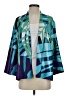 Chico's 100% Polyester Print Teal Kimono Size Sm (0) - photo 1