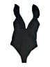 H&M Solid Black One Piece Swimsuit Size S - photo 2