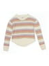 SO 100% Acrylic Stripes Ivory Pullover Sweater Size 7 - photo 1