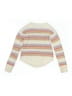 SO 100% Acrylic Stripes Ivory Pullover Sweater Size 7 - photo 2