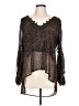 By Together 100% Polyester Brown Long Sleeve Blouse Size L - photo 1