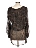 By Together 100% Polyester Brown Long Sleeve Blouse Size L - photo 2