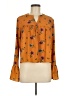Mimi Chica Orange Long Sleeve Blouse Size M - photo 1