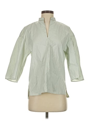 Lafayette 148 New York 3/4 Sleeve Button-Down Shirt (view 1)
