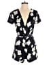 Club Monaco 100% Polyester Floral Black Romper Size 00 - photo 1