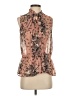Ann Taylor LOFT Outlet 100% Polyester Brown Sleeveless Blouse Size XS - photo 1