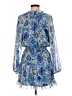 Lavender Brown 100% Polyester Paisley Blue Cocktail Dress Size M - photo 2