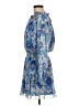 Lavender Brown 100% Polyester Paisley Blue Cocktail Dress Size M - photo 5