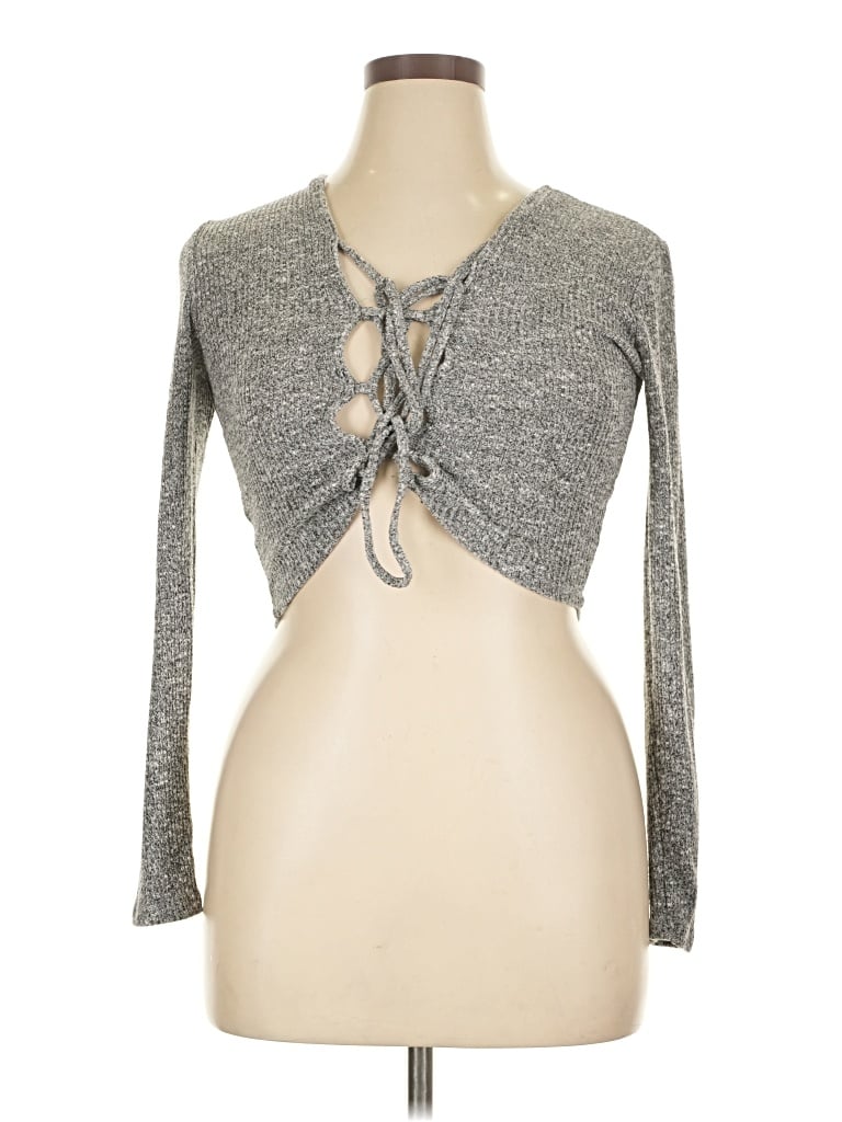 Pre-owned Garage Cardigan Sweater In Silver