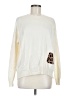 Simonetta Ravizza 100% Cashmere Animal Print Ivory Cashmere Pullover Sweater Size 44 - 46 - photo 1