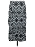 Express 100% Rayon Chevron-herringbone Gray Casual Skirt Size M - photo 2