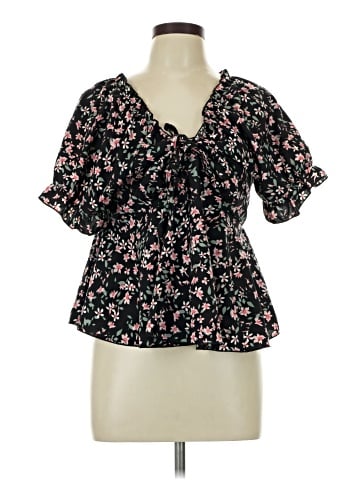 Shein Curve Short Sleeve Blouse (view 1)
