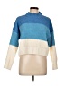 Pink Rose 100% Polyester Color Block Blue Pullover Sweater Size L - photo 1