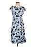 Studio One Print Blue Casual Dress Size S (petite) - photo 1
