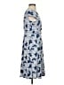 Studio One Print Blue Casual Dress Size S (petite) - photo 4