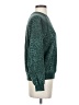 Ragdoll LA Animal Print Green Pullover Sweater Size XS - photo 4