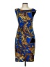 DressBarn Print Blue Cocktail Dress Size 10 (petite) - photo 1