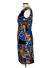 DressBarn Print Blue Cocktail Dress Size 10 (petite) - photo 5