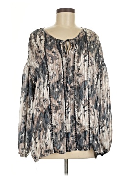 Buckle Black Long Sleeve Blouse