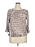 Gap 100% Rayon Ivory Red 3/4 Sleeve Blouse Size XL - photo 1