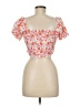 Shein 100% Polyester Orange Short Sleeve Top Size M - photo 2