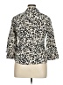 Alfani Animal Print Ivory 3/4 Sleeve Button-Down Shirt Size 14 - photo 2