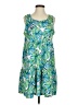 Top It Off Tropical Green Casual Dress Size S - photo 1