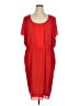 Assorted Brands 100% Polyester Solid Red Casual Dress Size XL (estimated) - photo 1