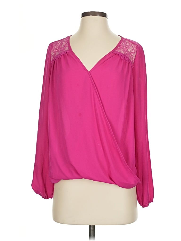 Pre-owned Decree 3/4 Sleeve Blouse In Pink