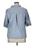 Catherines Blue Short Sleeve Button-Down Shirt Size 0XWP - photo 2