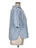 Catherines Blue Short Sleeve Button-Down Shirt Size 0XWP - photo 4