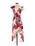 Julia Jordan 100% Polyester Floral Red Cocktail Dress Size 4 - photo 1