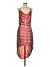 Unbranded 100% Polyester Graphic Brown Cocktail Dress Size M - photo 1