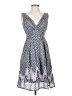Nanette Lepore 100% Polyester Paisley Gray Cocktail Dress Size 4 - photo 1