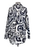 Assorted Brands 100% Cotton Print Blue 3/4 Sleeve Blouse Size S - photo 2