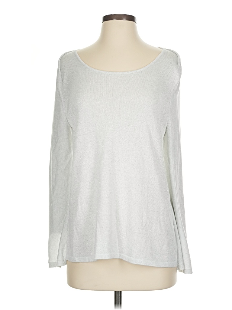 Pre-owned Ruby Rd. Long Sleeve T-shirt In Silver