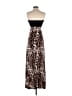Assorted Brands Animal Print Brown Cocktail Dress Size P (estimated, petite) - photo 2