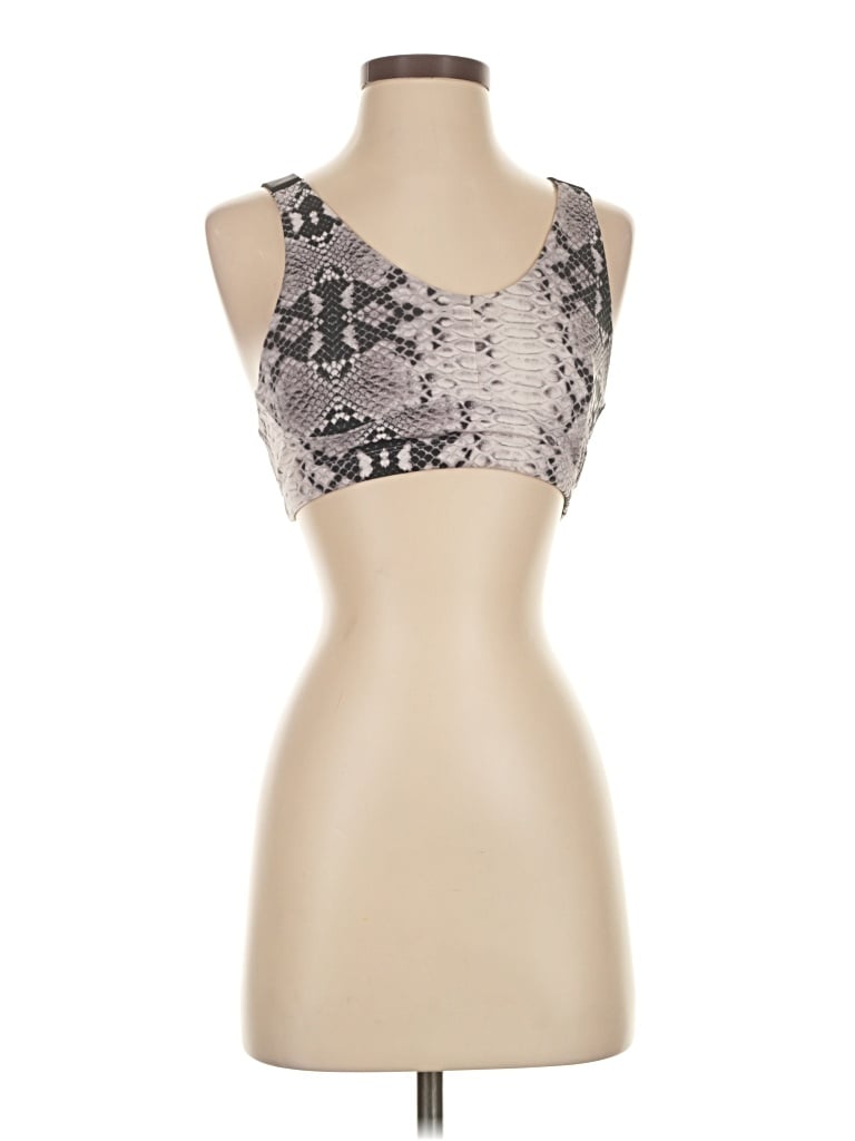 Pre-owned Varley Tank Top Tan Strapless Neckline Tops In Brown