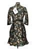 Walter Baker 100% Polyester Print Teal Cocktail Dress Size 4 - photo 2