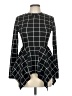 Shein 100% Polyester Argyle Black Casual Dress Size 6 - photo 1
