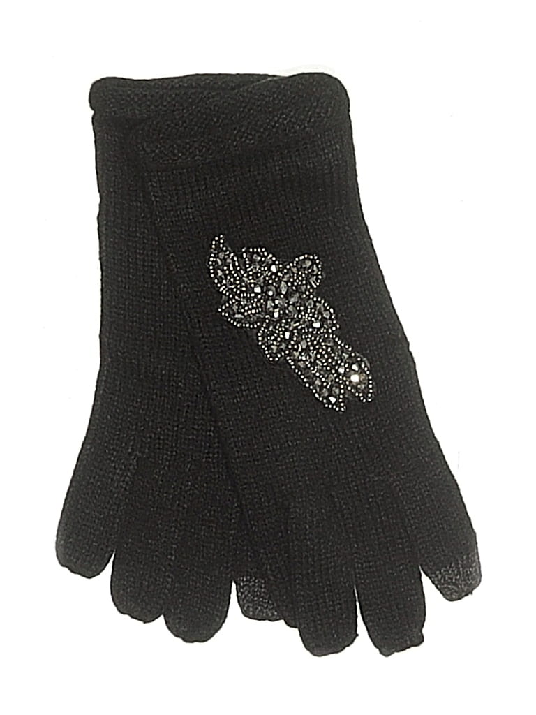 Pre-owned Angela & William Gloves In Black