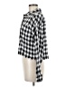 ABound Checkered-gingham Black Long Sleeve Blouse Size M - photo 5