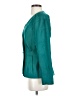 Carmen Marc Valvo 100% Silk Teal Silk Blazer Size 4 - photo 5