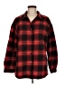 Unbranded 100% Polyester Plaid Red Long Sleeve Blouse Size M - photo 1